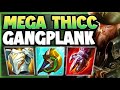 WTF! MEGA THICC GANGPLANK BUILD = UNBEATABLE STRATEGY?? GANGPLANK TOP GAMEPLAY! - League of Legends