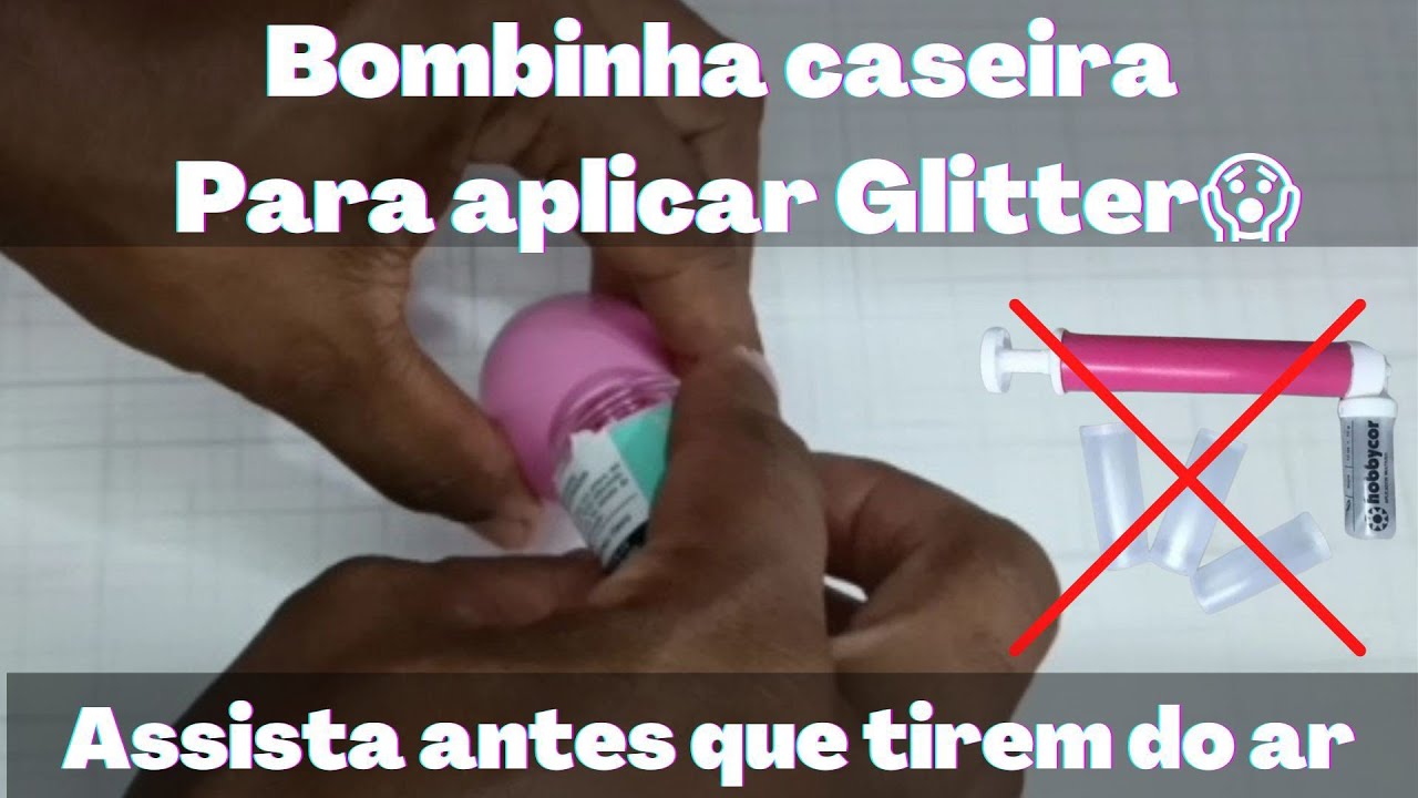 Como aplicar glitter sem bombinha 😱