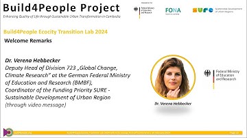 Build4People Ecocity Transition Lab 2024 - Welcome Remarks of Dr. Verena Hebbecker, BMBF