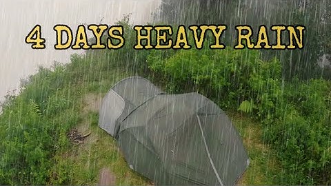 4 Days Camping in HEAVY RAIN‼️ ASMR
