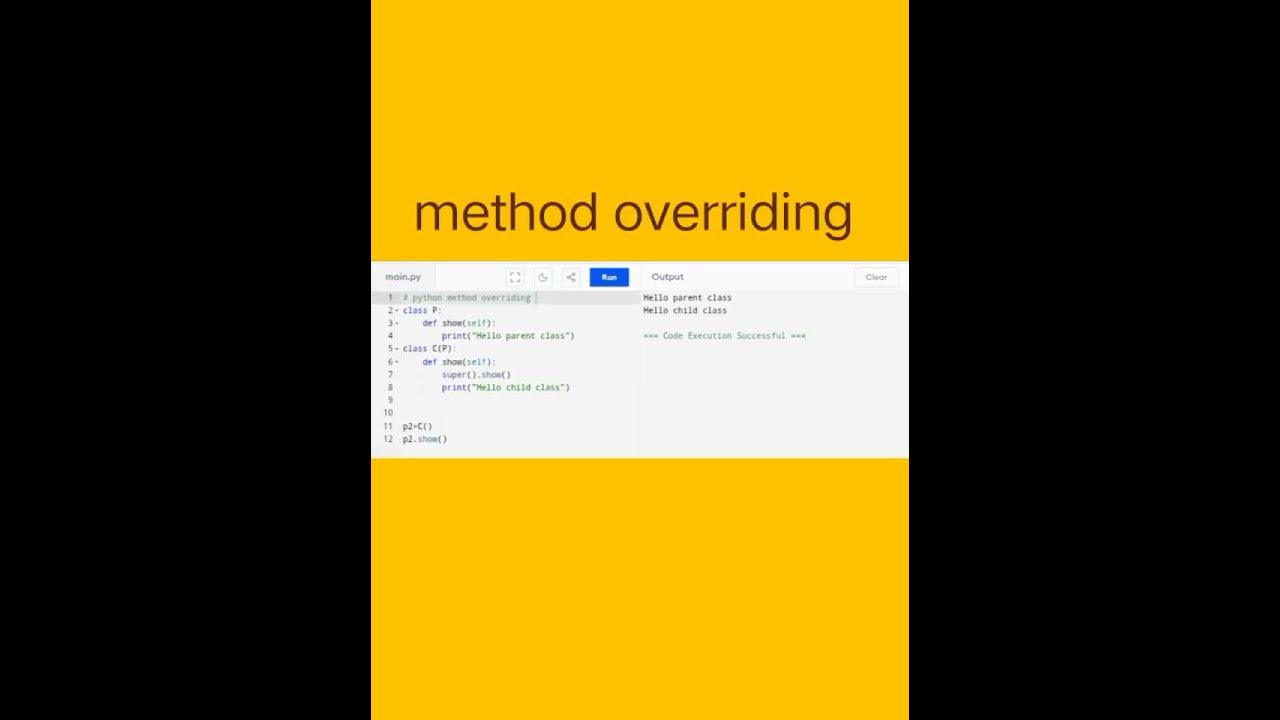 Python programming language||polymorphism||method overloading & method ...