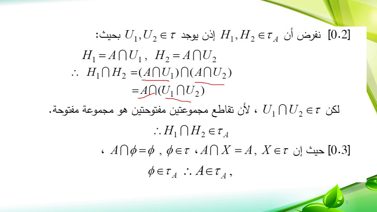 الفضاء الجزئي والتوبولوجي النسبي
