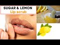 Sugar and Lemon Lip Scrub diy || Homemade Lip Scrub For Pink Plump Lips