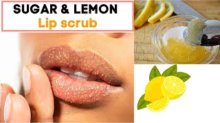 Sugar and Lemon Lip Scrub diy || Homemade Lip Scrub For Pink Plump Lips screenshot 5