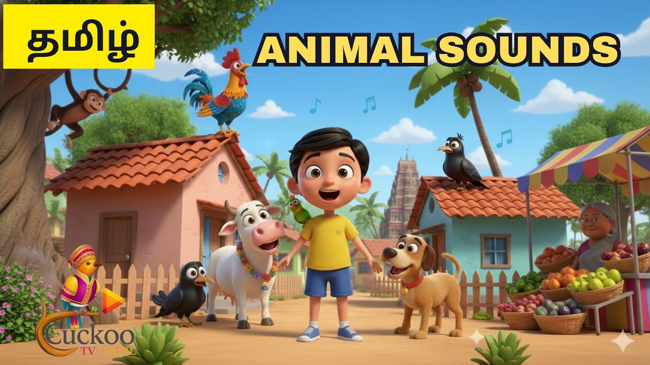 டம் டம் டும் டும் கச்சேரி | Tamil Animal Sounds Song | Kids Nursery Rhyme | Cuckoo Tv Tamil