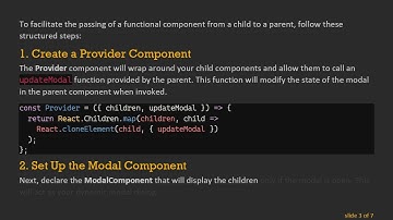 How to Pass Functional Components from Child to Parent in React