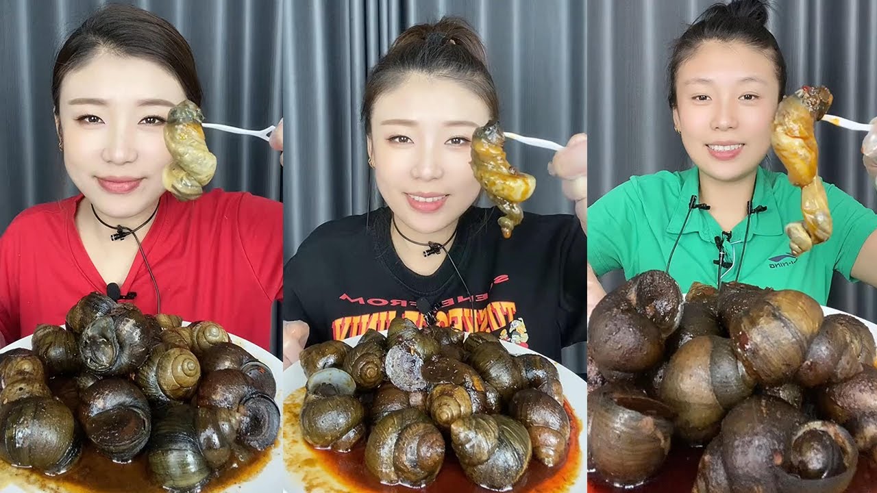 【XueYan Mukbang】Field Snail🐚🐚 #Seafood#sashimi#asmr