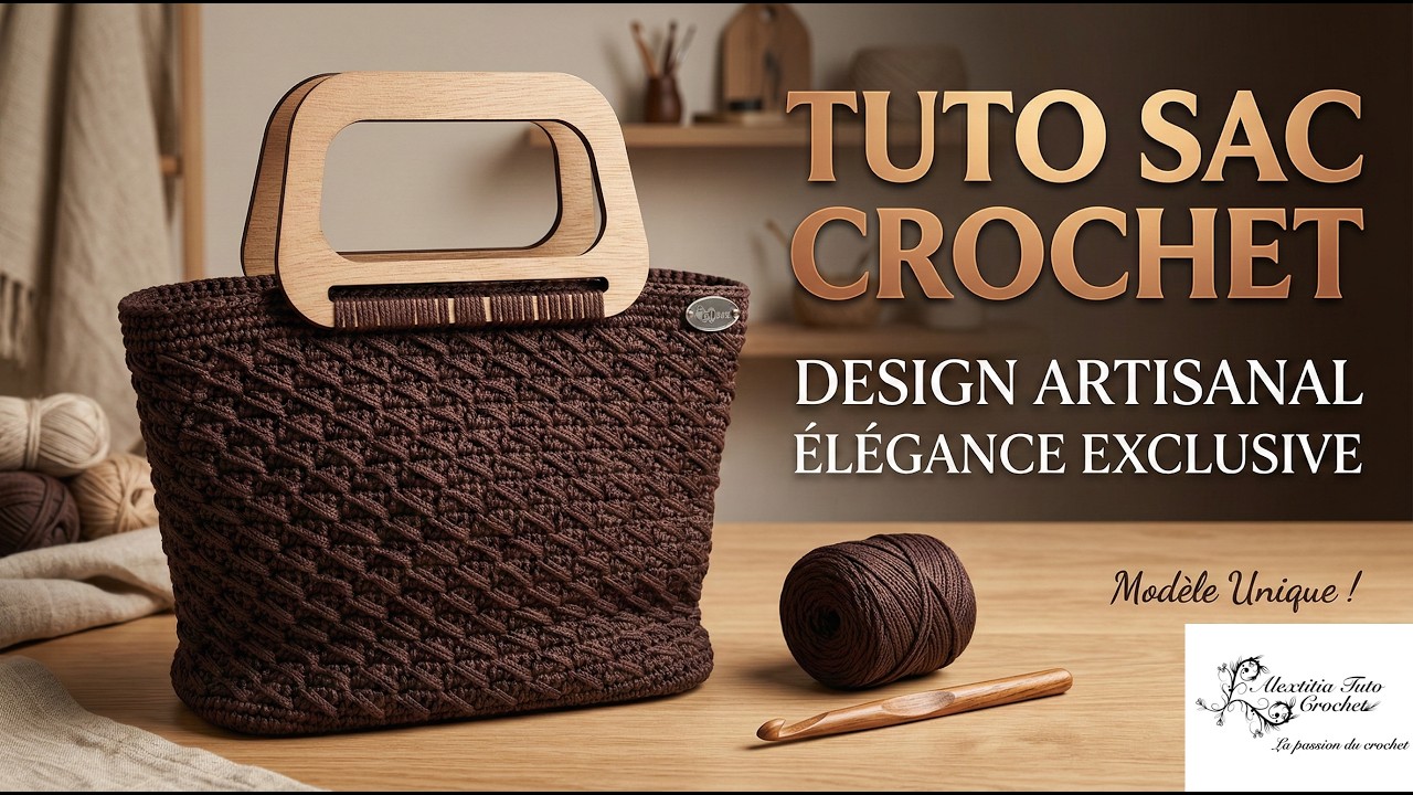 Réalisez votre sac au crochet Tutoriel détaillé et motif spécial + doublure @AlextitiaTutoCrochet