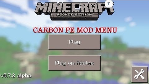 Carbon PE | First Mod Menu | Minecraft PE 0.7.2