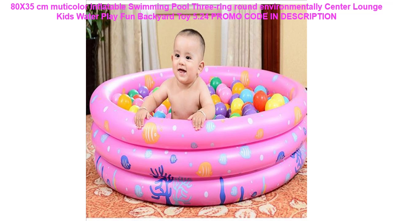 Tanie  80X35 cm muticolor Inflatable Swimming Pool Three-ring round environmentally Center Lounge