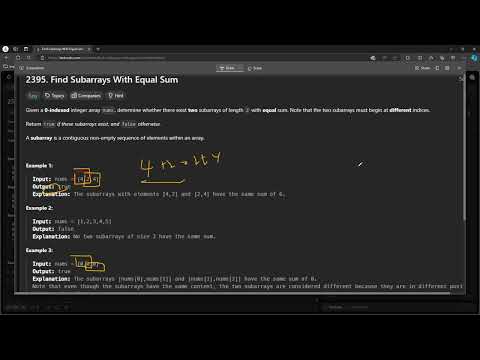 #LeetCode 2395 | Find Subarrays With Equal Sum #Java