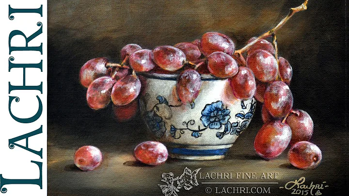 How to glaze - Time Lapse grapes painting Demo by ...