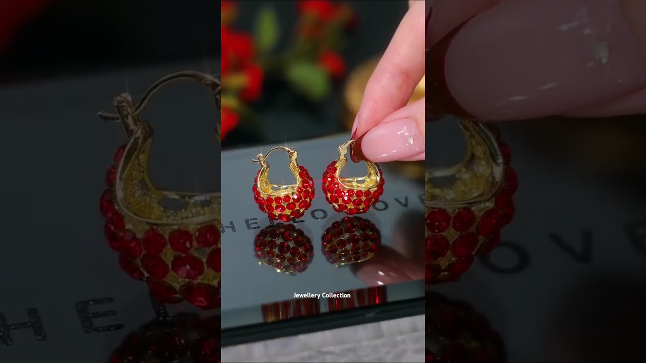 Red Diamond Earrings Design
