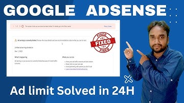 How to Solve AdSense Ads Limit 2023  || My Personal Method 100% Remove Ad Limit 24h Guarantee