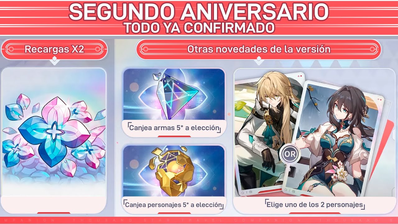 🆕 ¡Se CONFIRMA todo el NUEVO CONTENIDO del 2º ANIVERSARIO de HONKAI STAR RAIL! 🆕