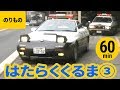 【くるま・のりもの】はたらくくるま・のりもの まとめ［3］〈60min〉 パトカー／消防車／救急車／バス／トラック／ミキサー車／ダンプカーほか【World Cars/Service Vehicle】