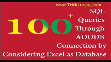 VBA Macros: Consolidated SQL Queries Through ADODB Connection after considering Excel as Database