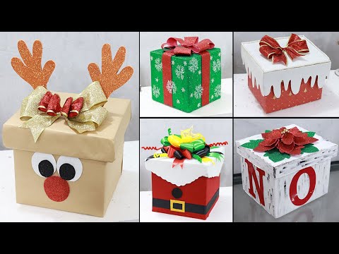 Video: Easy and Budget-Friendly Gift Box Decor - 5 DIY Christmas Gift Boxes