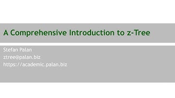 Welcome | z-Tree online course