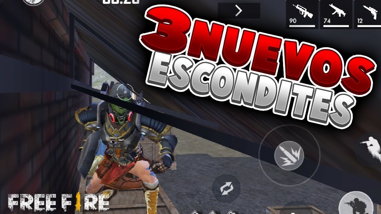 3 NUEVOS ESCONDITES para "CAMPEAR" en FREE FIRE - YouTube