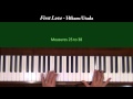 First Love Hikaru Utada Piano Tutorial SLOW