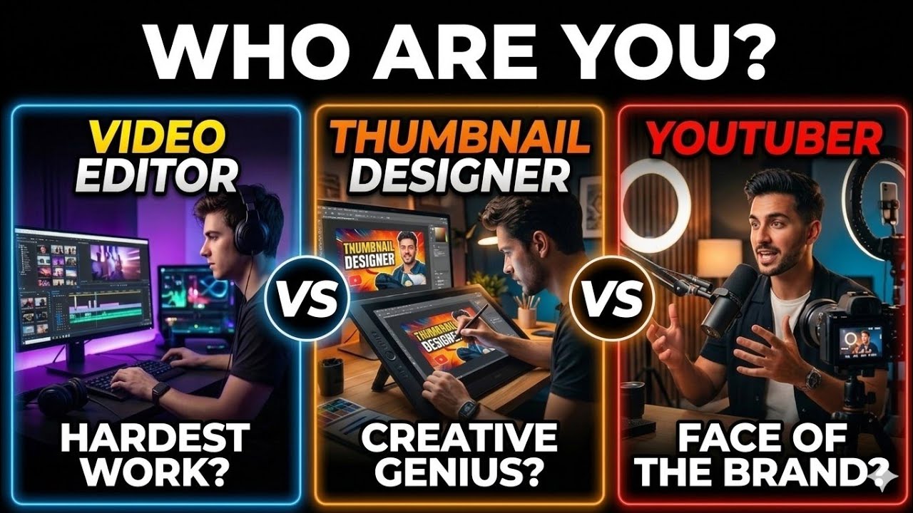 Video Editor ya thumbnail designer Ya YOUTUBER. HO KON TUM?