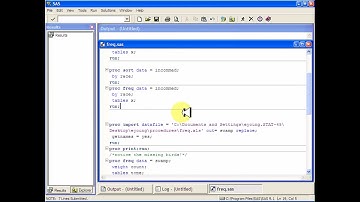 SAS- Frequency Tables