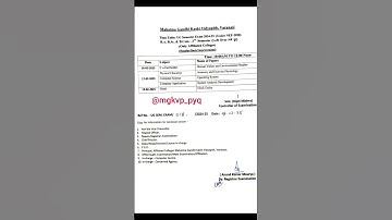 BA. B.Sc. B.Com NEP 3rd Sem | Left Over Papers | Time Table | New Time Table | #mgkvp