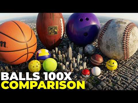 Scaling Balls To 100x | Epic Ball Size Comparison
