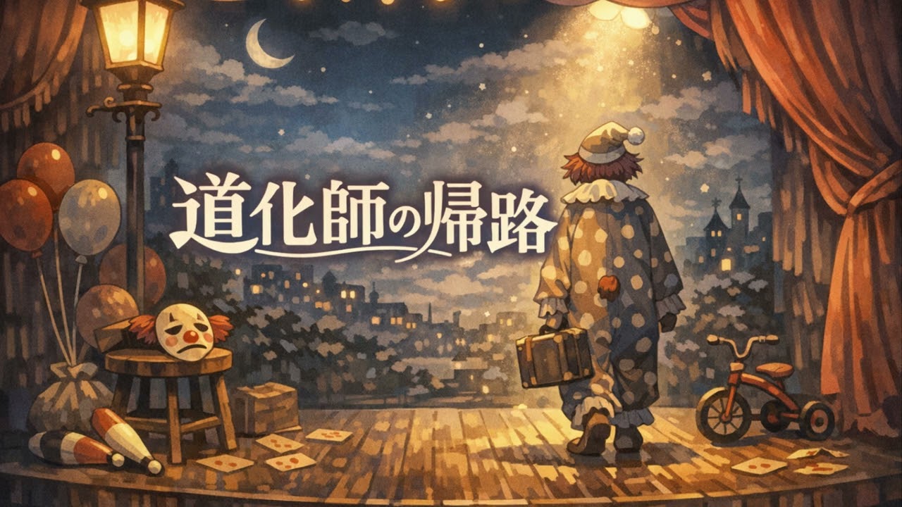 【無料DL・商用利用可・著作権フリー素材】道化師の帰路