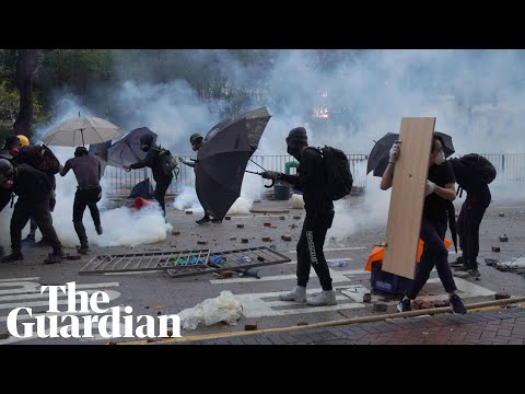 Hong Kong protesters escape through sewers in attempt to leave university