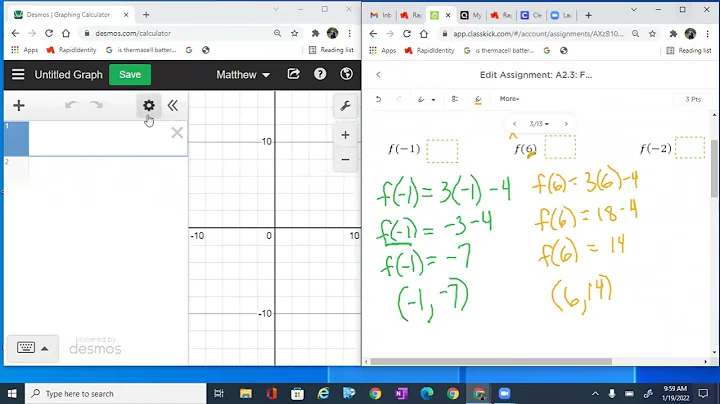 Using Function Notation with Linear Functions and Desmos