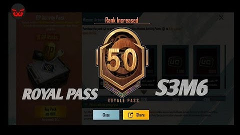C1S3 Royal Pass M6 Maxout | 4500 UC Royal Pass RP M6 Max Level 50 | Full Maxout RP M6 BGMI
