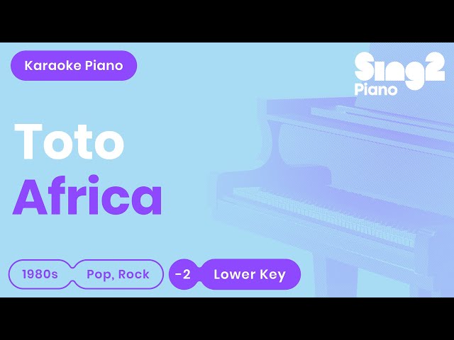 TOTO - Africa (Lower Key) Karaoke Piano class=