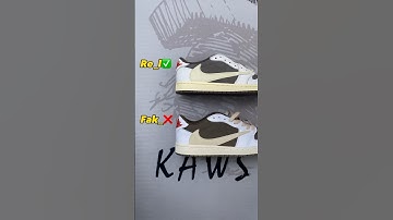 Real Vs Fake Travis Scott Reverse Mocha Jordan 1 Low #sneakerhead #sneakers #viral