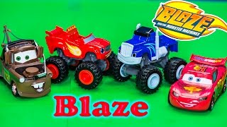 Unboxing the Blaze and Crusher Die Cast Monster Trucks with Mater Toys