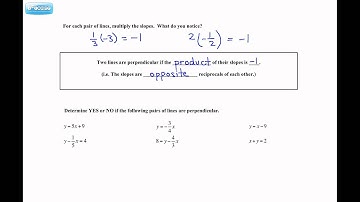 7.4 Parallel and Perpendicular Lines (Master - Pre-Calculus 10)
