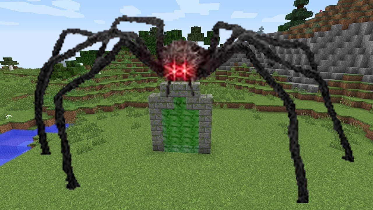 Fondo De Pantalla De Araña Gigante En Minecraft Craftsman Survival