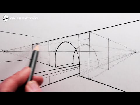 How to Draw a Bridge using 2-Point Perspective: Narrated