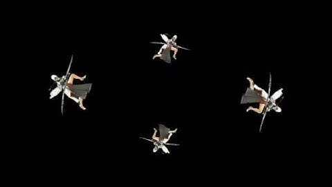 Manga Warriors, Holographic Animation For Use With HoloQuad Pyramid Hologram MMD