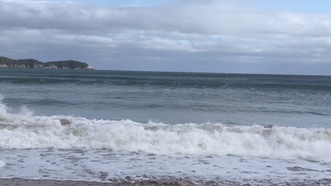 Surfing at Ingonish Beach-2 He’s up, He’s down. October 25 2020