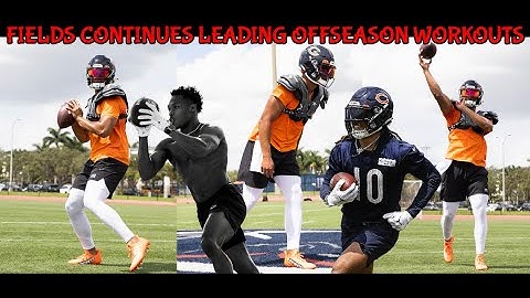 Chicago Bears Offseason Workouts Justin Fields Chase Claypool DJ Moore Darnell Mooney FLORIDA workou
