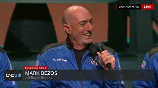 Jeff Bezos, Three Civilians Complete Successful Space Flight