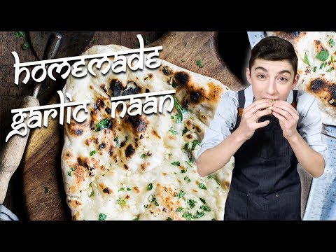 <p>Homemade Garlic Naan! It&#x27;s super soft flatbread made with Red Star Yeast is I topped with loads of butter, garlic, and cilantro. Not only is the technique for cooking it so cool but it tastes out of this world.</p>