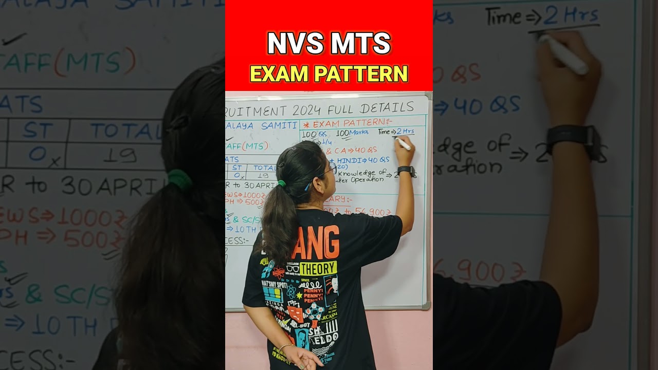 Nvs Mts Exam Pattern 2024 |#exam #shorts #viral