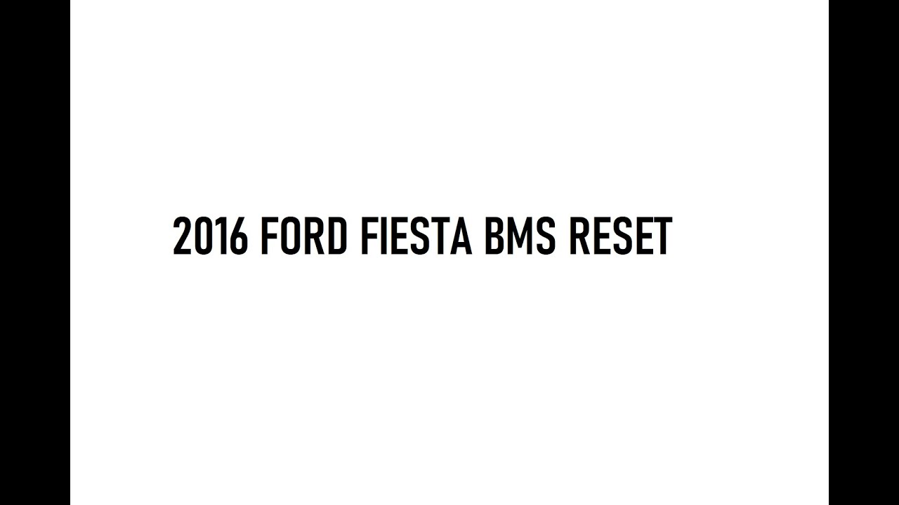 FORD FIESTA BATTERY BMS RESET - YouTube
