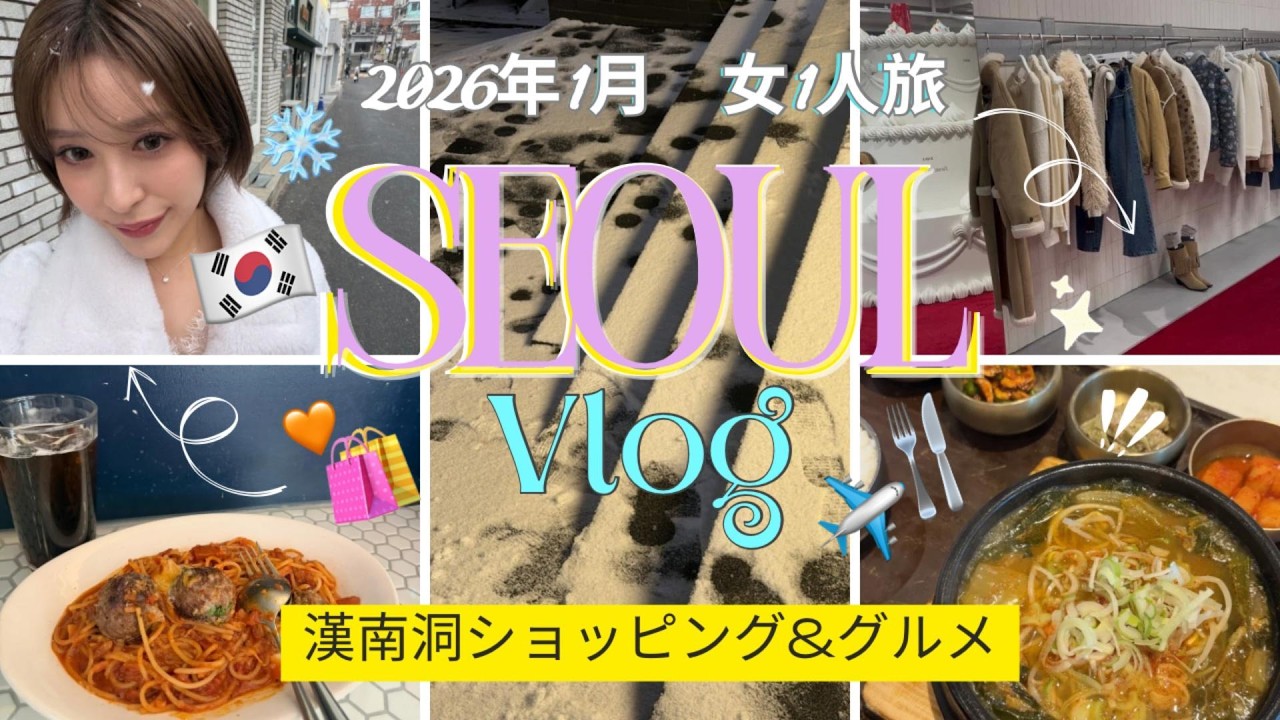 【韓国Vlog】真冬の女一人旅〜漢南洞エリアを攻める/漢南/梨泰院/韓国ファッション/ソウル/漢江鎮/漢南グルメ/韓国ショッピング