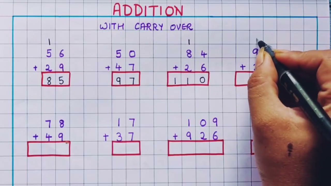 Addition with Carry Over || Addition made Easy || Simple Addition