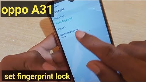How to set fingerprint lock in oppo A31, oppo ke mobile me fingerprint lock Kaise lagaen