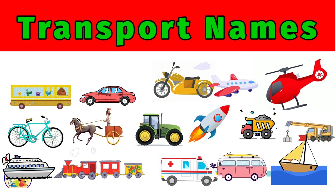 Learn Transport Name | Vehicles Name in English | Mode Of Transport | Basic English Earning | Kids